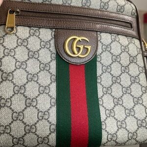 Gucci Beige and Brown Leather Detail